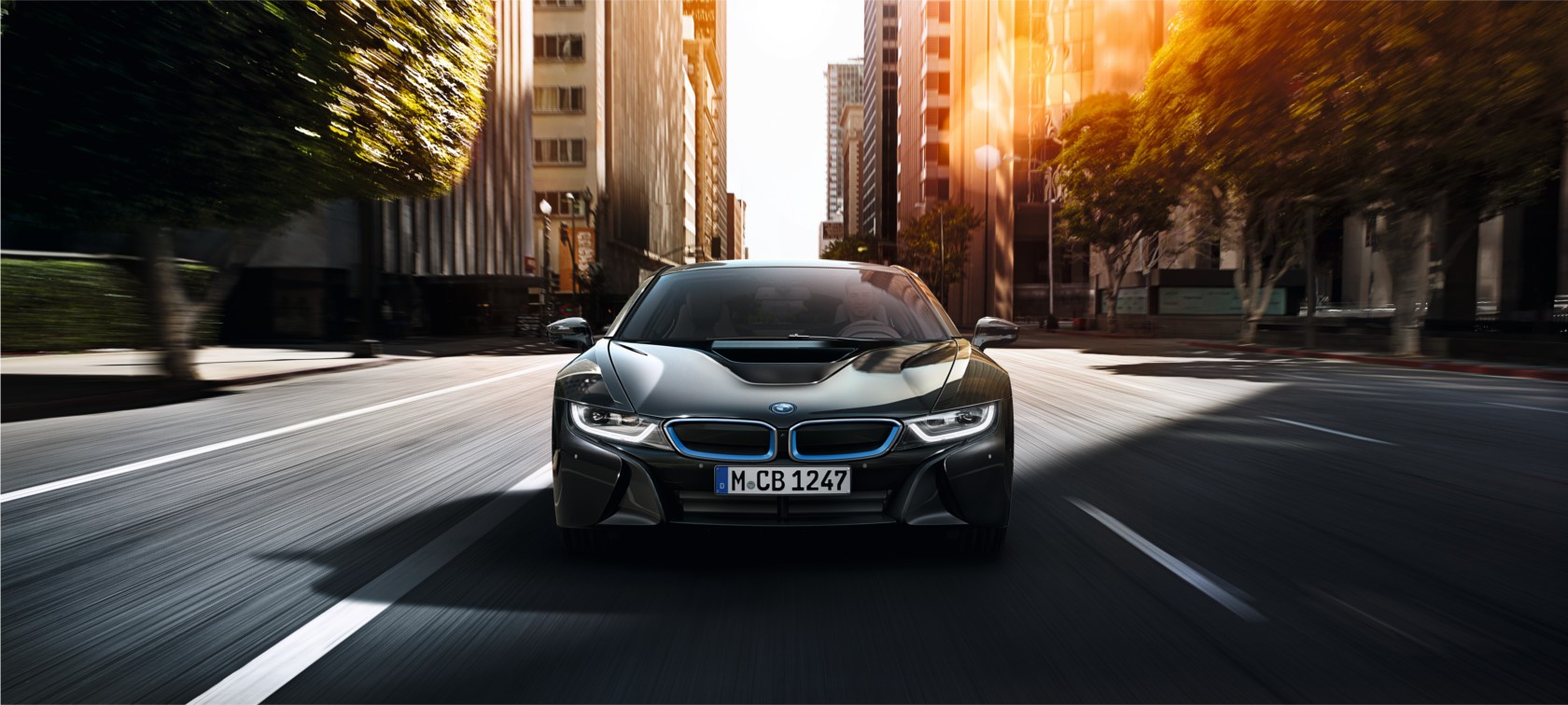 BMW i8 ночью